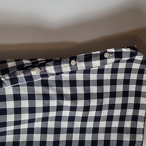 Duplicate listing. Talbots Black & White Plaid/Check Half Button up Top - Picture 6 of 14